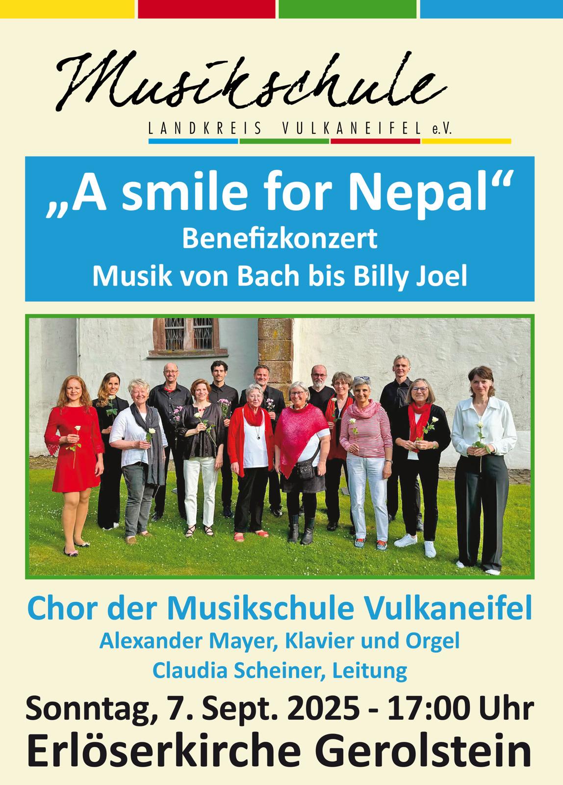 "A SMILE FOR NEPAL" - BENEFIZKONZERT DES CHORES